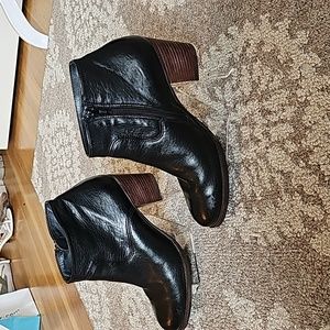 Paul Green Ankle Botties Black leather size 7.5 UK 5